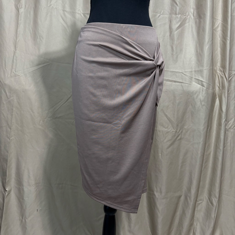 NWT Women's KATE KASIN Asymmetrical Skirt Size M Brown